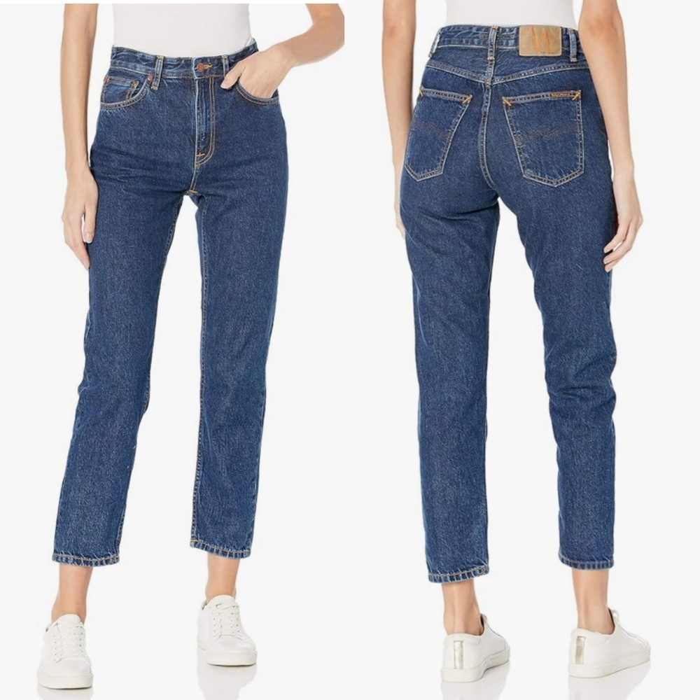 Nudie Jeans Women's Straight Leg Blue Jeans